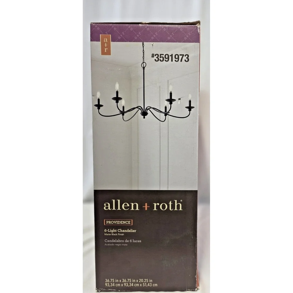 Allen Roth Providence 6-Light Round Chandelier 36.75